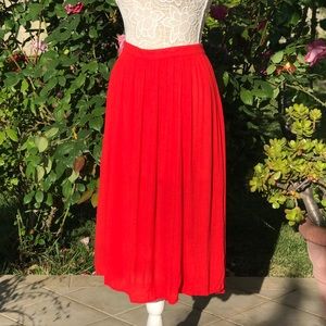 Red midi skirt Abercrombie & Fitch